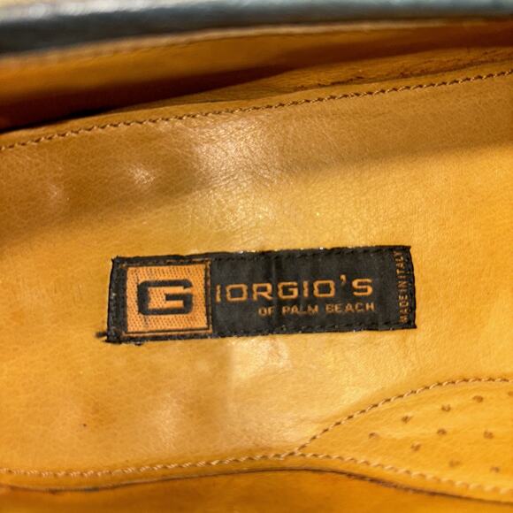 Giorgio\'s of Palm Beach Vintage Ostrich Leather Loafer Flats Men Size 8 main image 4